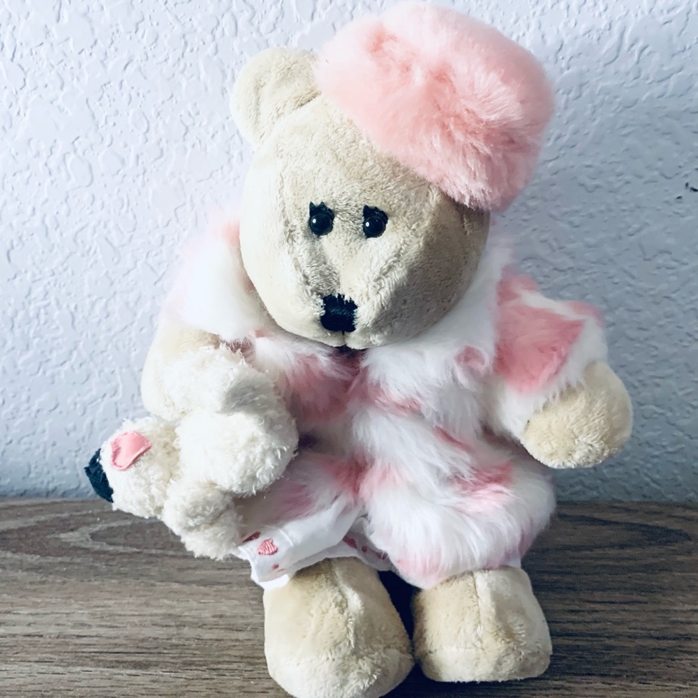 Starbucks Plush Bear in Beige and Pink